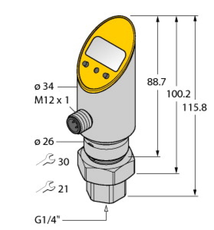 TURCK Fluid Sensor Pressure Sensor PS/PC-Series - A328615 