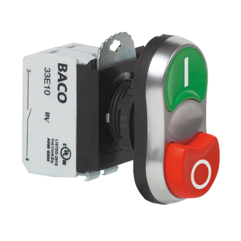 Baco Ø22 Complete Pushbutton without lighting - A303206 