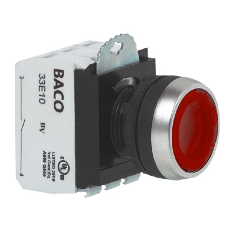 Baco Ø22 Compl. Pushbutton with light - A302918 